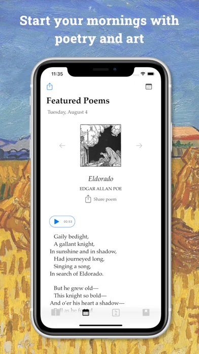 Poesie: The Daily Poetry App screenshot 1