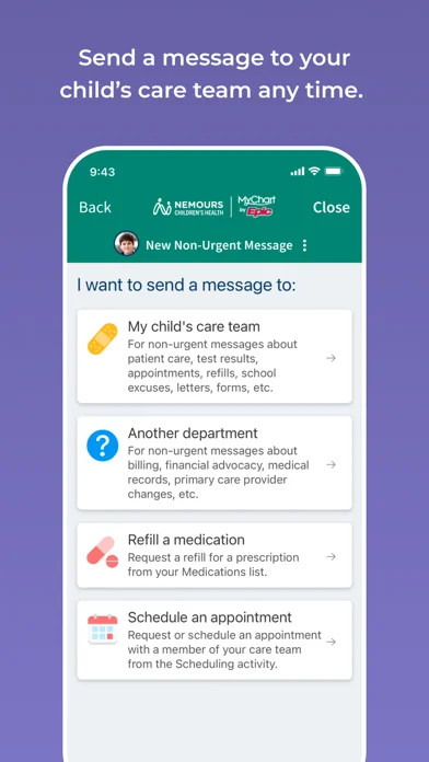 Nemours Children’s MyChart screenshot 4