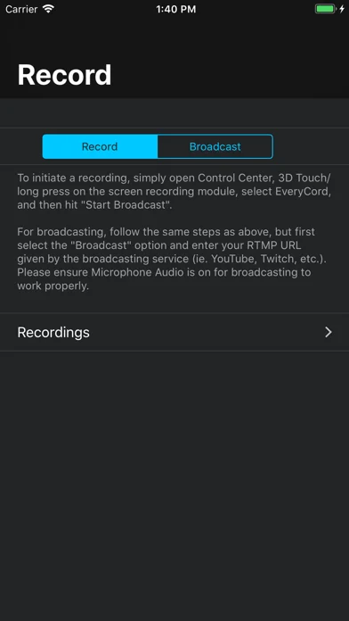 EveryCord: Live Screen Record