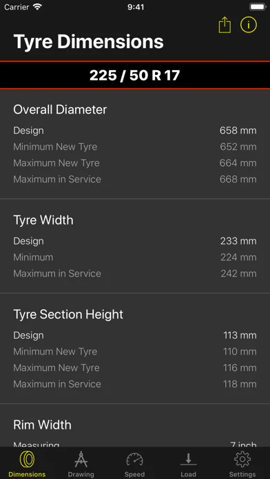 Tyre Dimensions