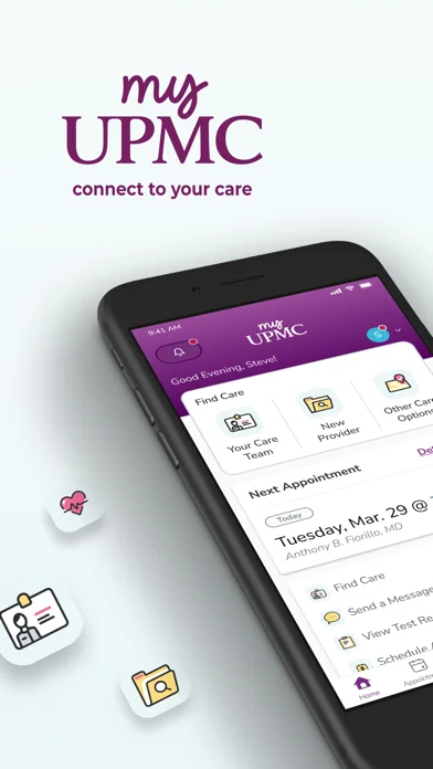 MyUPMC screenshot 1