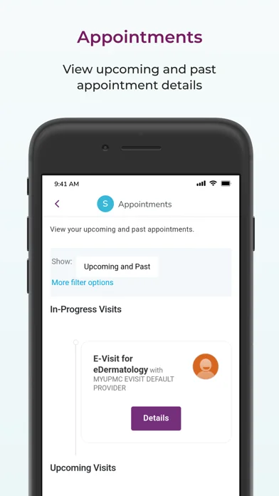 MyUPMC screenshot 4