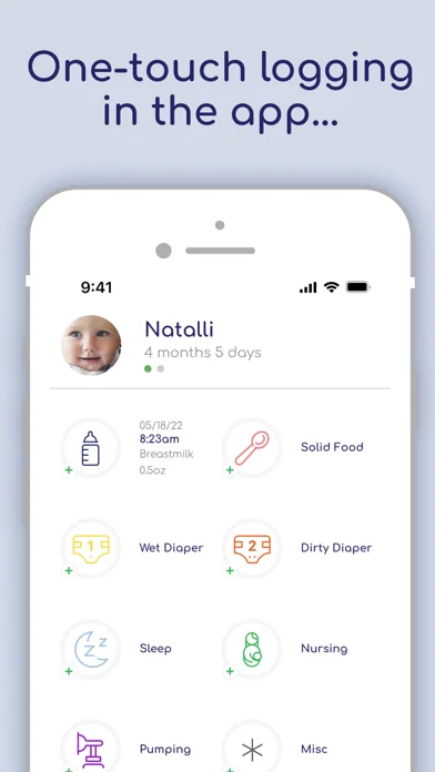Talli Baby Tracker Newborn Log screenshot 1