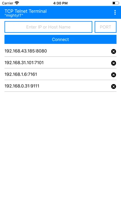 TCP Telnet Terminal