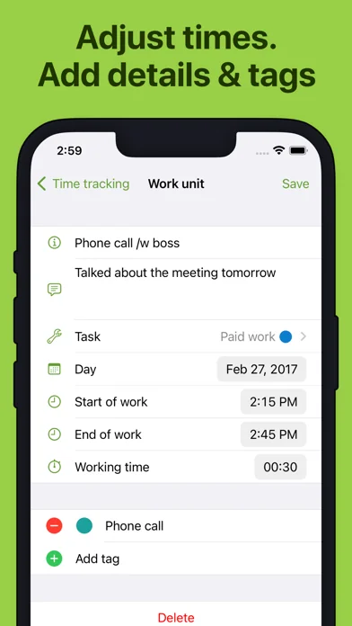 WorkingHours • Zeiterfassung screenshot 4