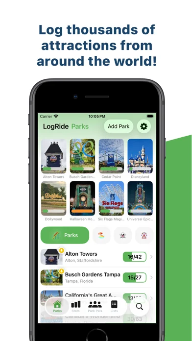 LogRide - Theme Park Tracker