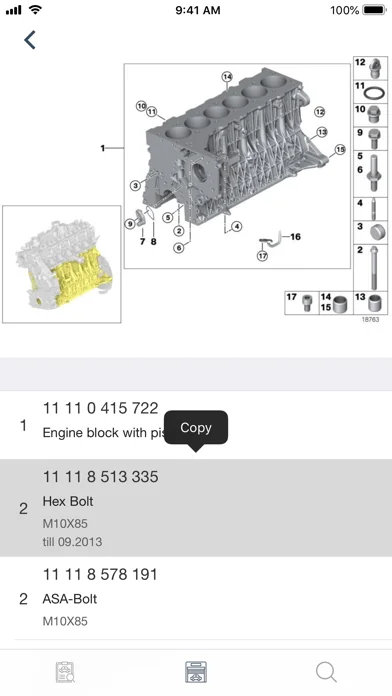 Car parts for BMW diagrams ETK