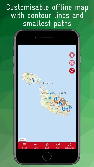 Malta & Gozo Offline Karte