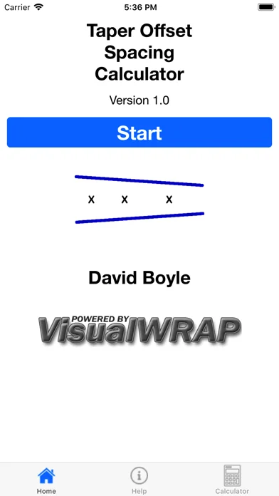 Taper Offset Spacing Calculato