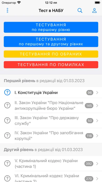 Тест в НАБУ