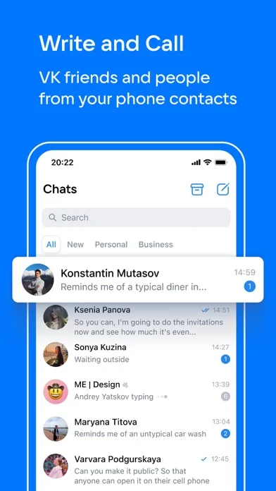 VK Messenger: Live chat, calls screenshot 1