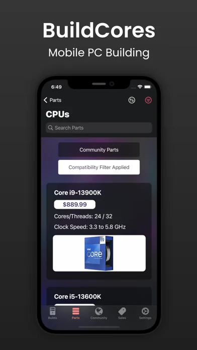 BuildCores: Part Picker for PC screenshot 1