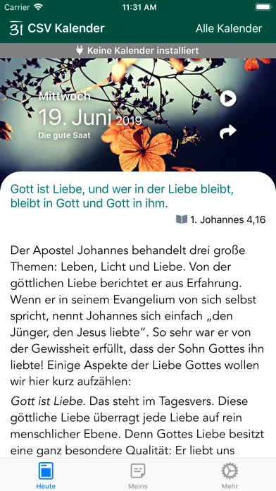 CSV-Kalender