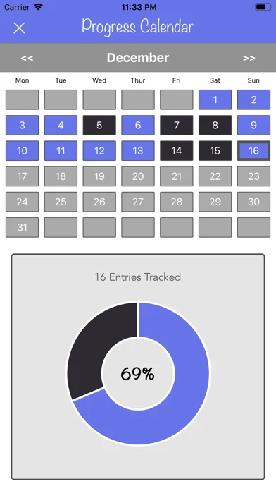 New Year's Resolutions Tracker screenshot 2