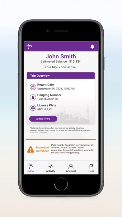 Visitor Toll Pass screenshot 3
