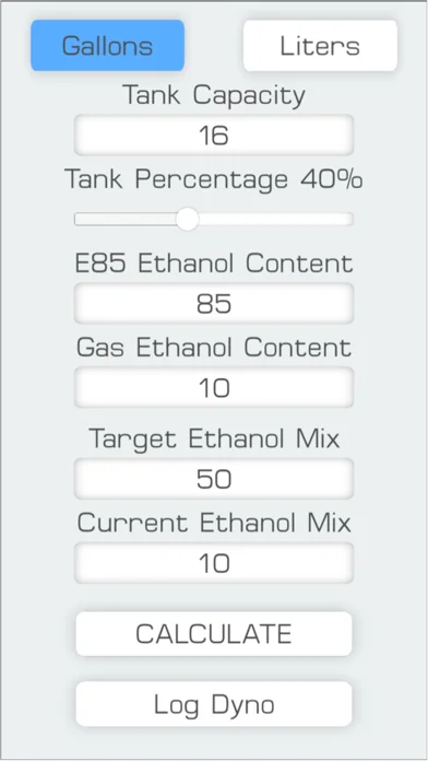 E85 Mix Ethanol Calculator