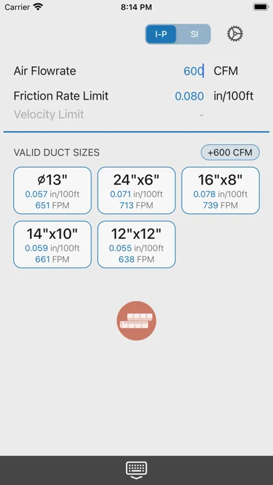 Ductulator - Duct Sizing