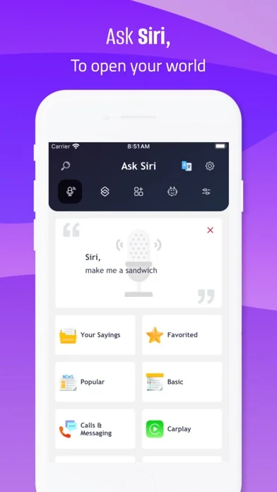 Ask app for Siri for use screenshot 1