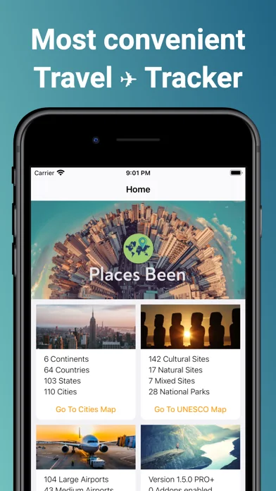 Places Been - Reise Tracker