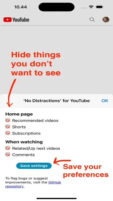 "No Distractions" for YouTube