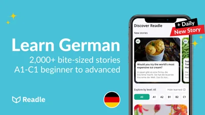 Learn German A1-B2 with Readle screenshot 1