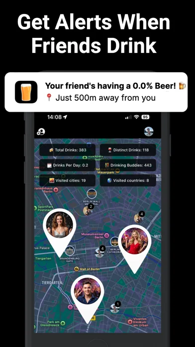 Beer Buddy - Freunde-Alerts screenshot 1