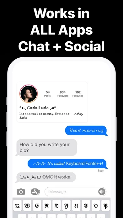 Keyboard Fonts++ Fancy Text screenshot 2