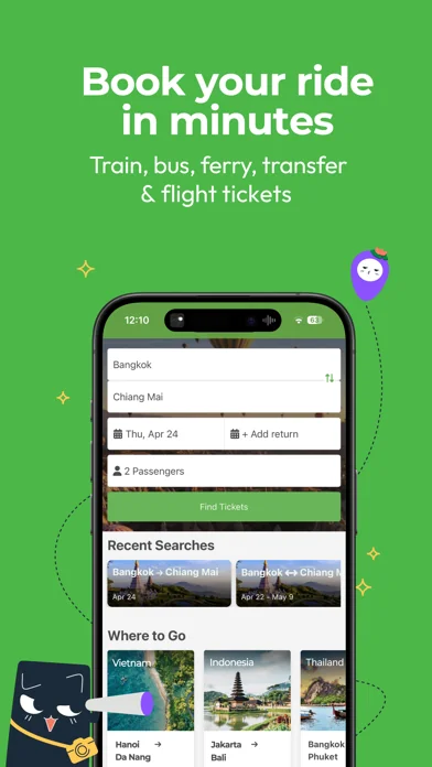 12Go Zug, Bus, Fähre, Flug screenshot 2