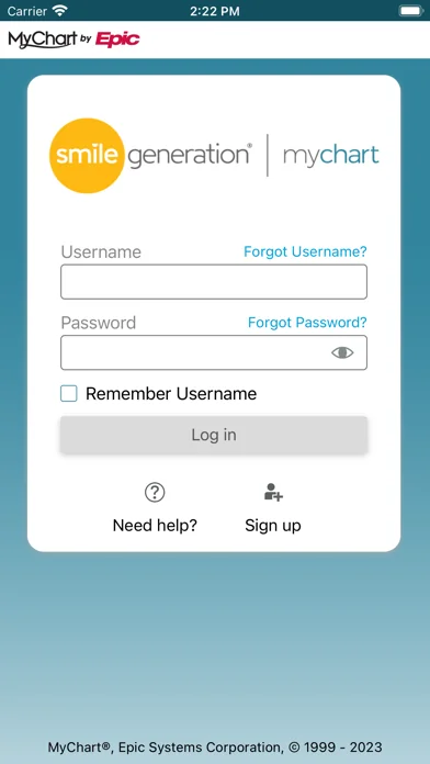 Smile Generation MyChart screenshot 1