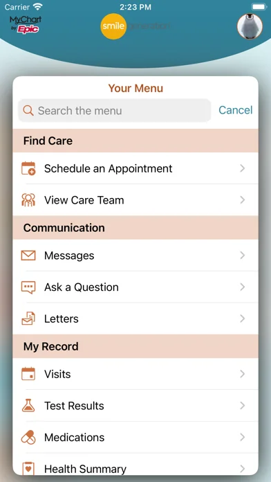Smile Generation MyChart screenshot 3