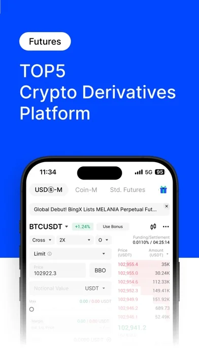 BingX Kaufen BTC Krypto screenshot 3