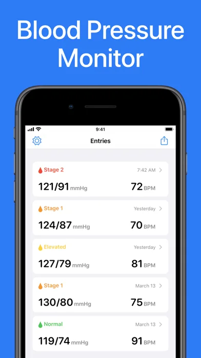 Blutdruck App screenshot 1