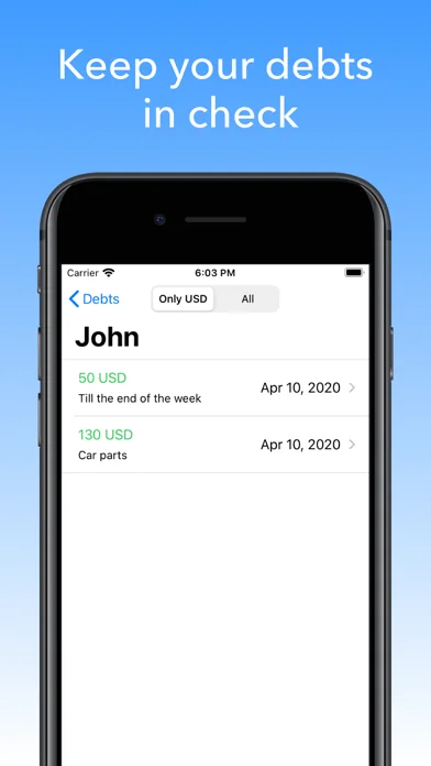 Debt Tracker - Debts Manager screenshot 1
