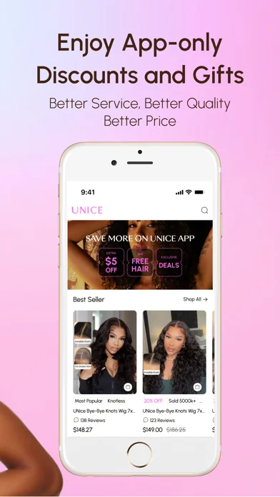UNice: Wigs & Hair Bundles screenshot 4