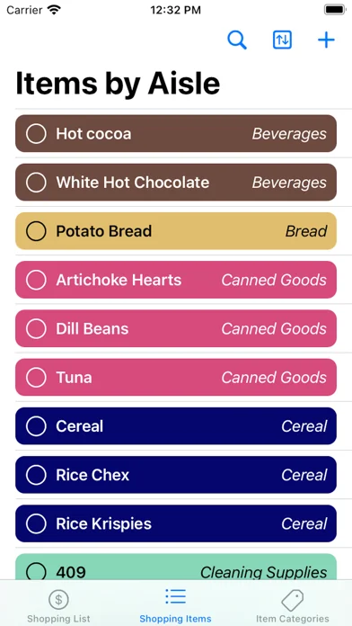 Pocket Shopping List