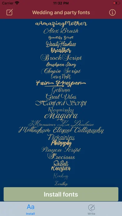 Handwriting & Calligraphy Font screenshot 1