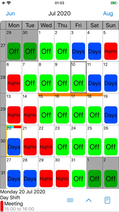 Shift Work Calendar