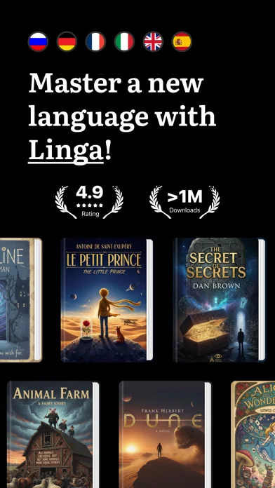 Linga: Читай книги & вчи мови