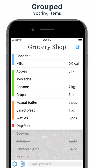 Grocery Shopping List: To Shop