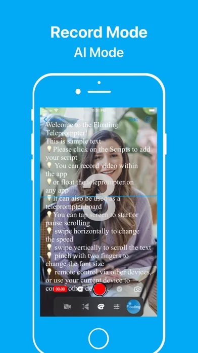 Teleprompter: Floating Notes