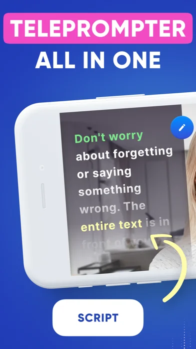 Teleprompter - video script