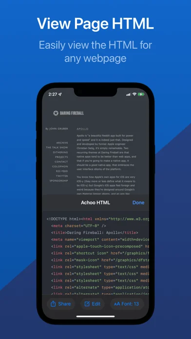 Achoo HTML Viewer & Inspector