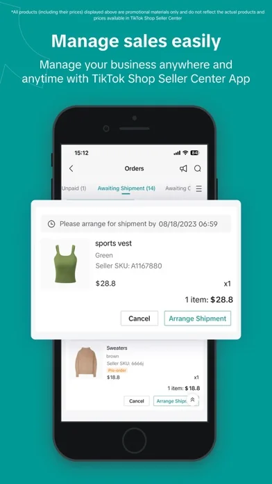 TikTok Shop Seller Center screenshot 1