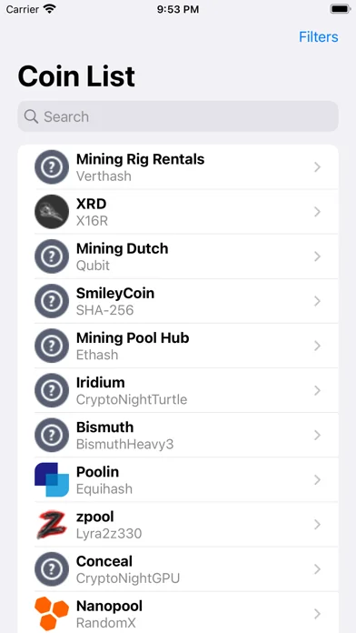 Crypto Miner Stats