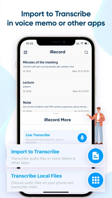 iRecord: Transcribe Voice Memo screenshot 2