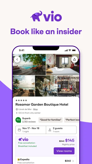 Vio: Hotels & travel deals