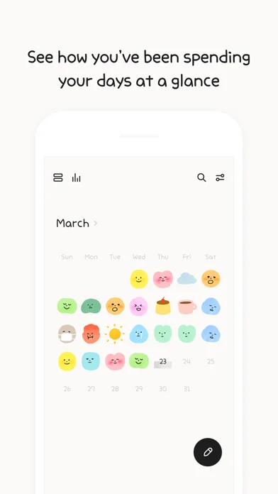 Moodie - Mood Diary With Lock screenshot 1