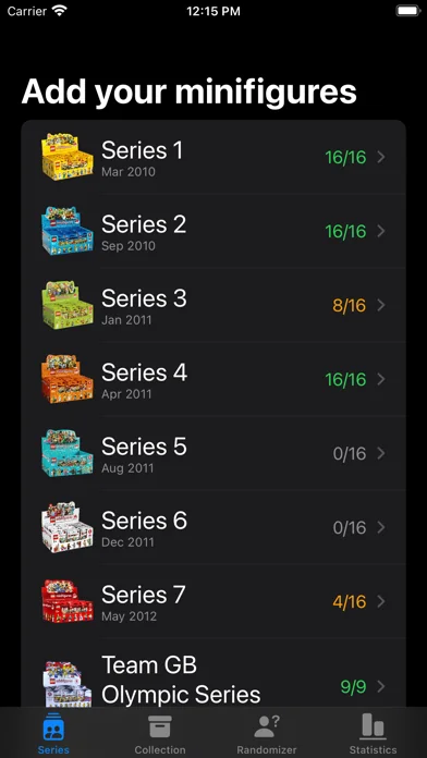 Minifigures Tracker