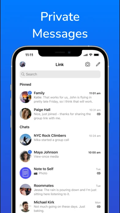 Link Messenger stories, calls