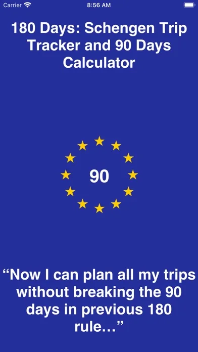 180 Days: Schengen Calculator screenshot 1
